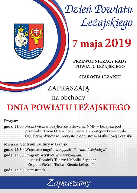 Zapraszamy na obchody Dnia Powiatu Leżajskiego 2019