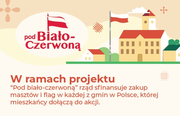 Włącz się do akcji „Pod biało-czerwoną” i otrzymaj dla swojej gminy flagę oraz maszt