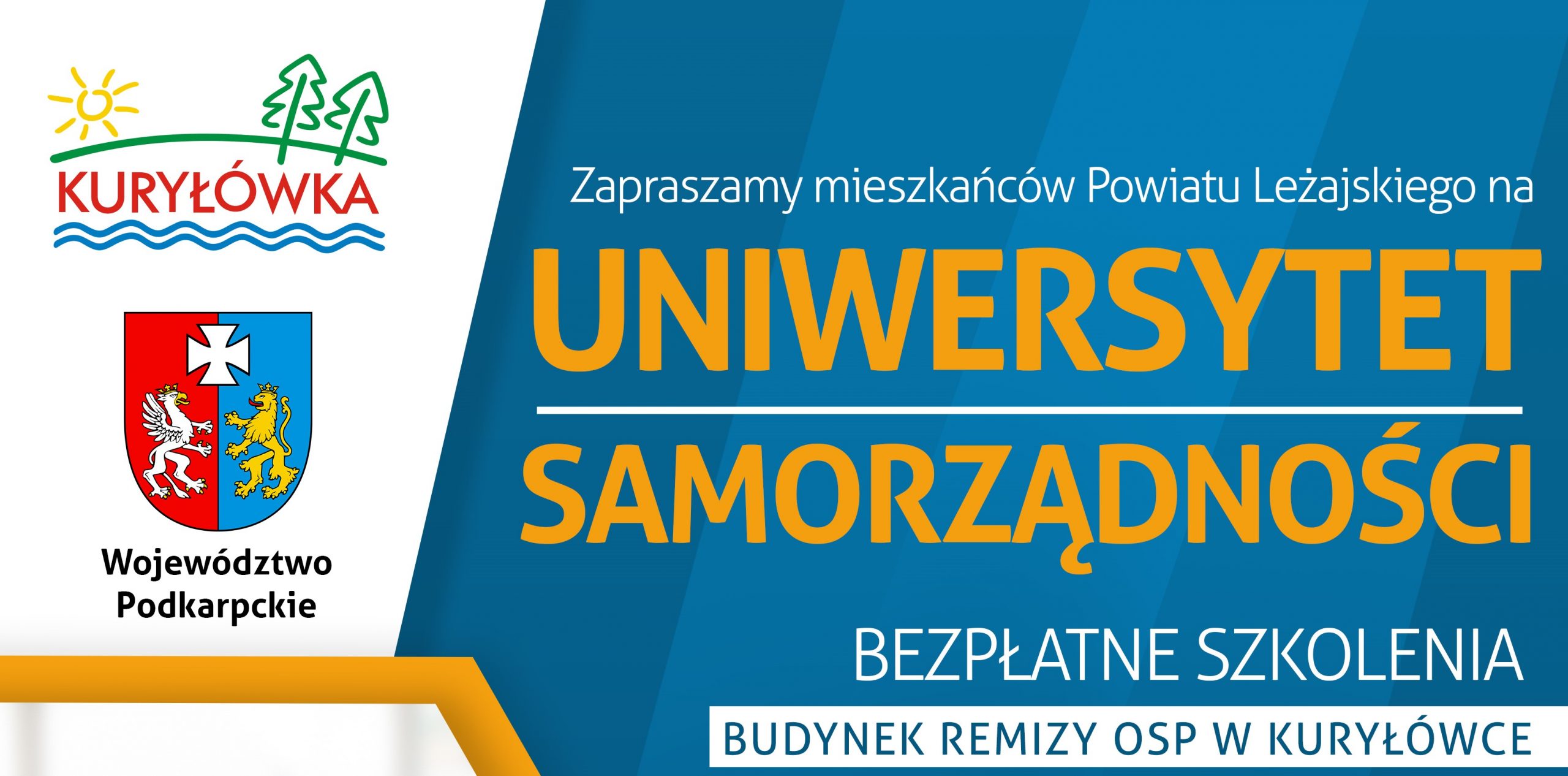 Gmina Kuryłówka zaprasza mieszkańców powiatu leżajskiego na bezpłatne szkolenia w ramach Uniwersytetu Samorządności