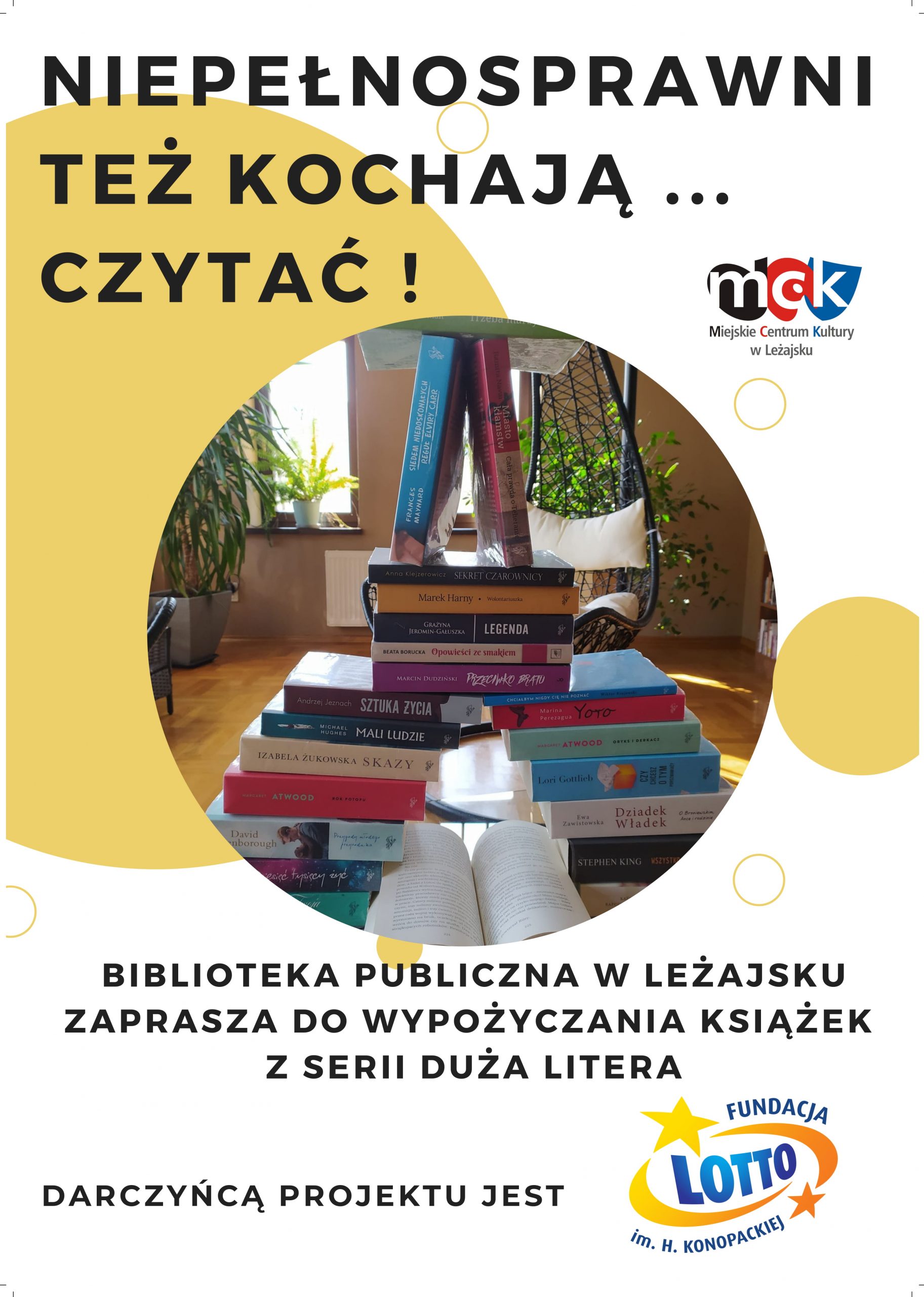 „Niepełnosprawni też kochają… czytać!” – nowy projekt Biblioteki Publicznej w Leżajsku