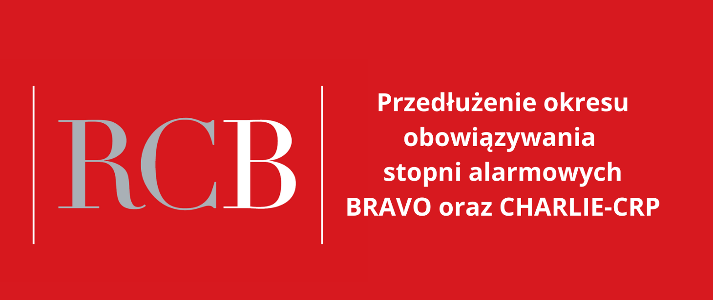 Przedłużenie obowiązywania stopni alarmowych BRAVO oraz CHARLIE-CRP do końca listopada