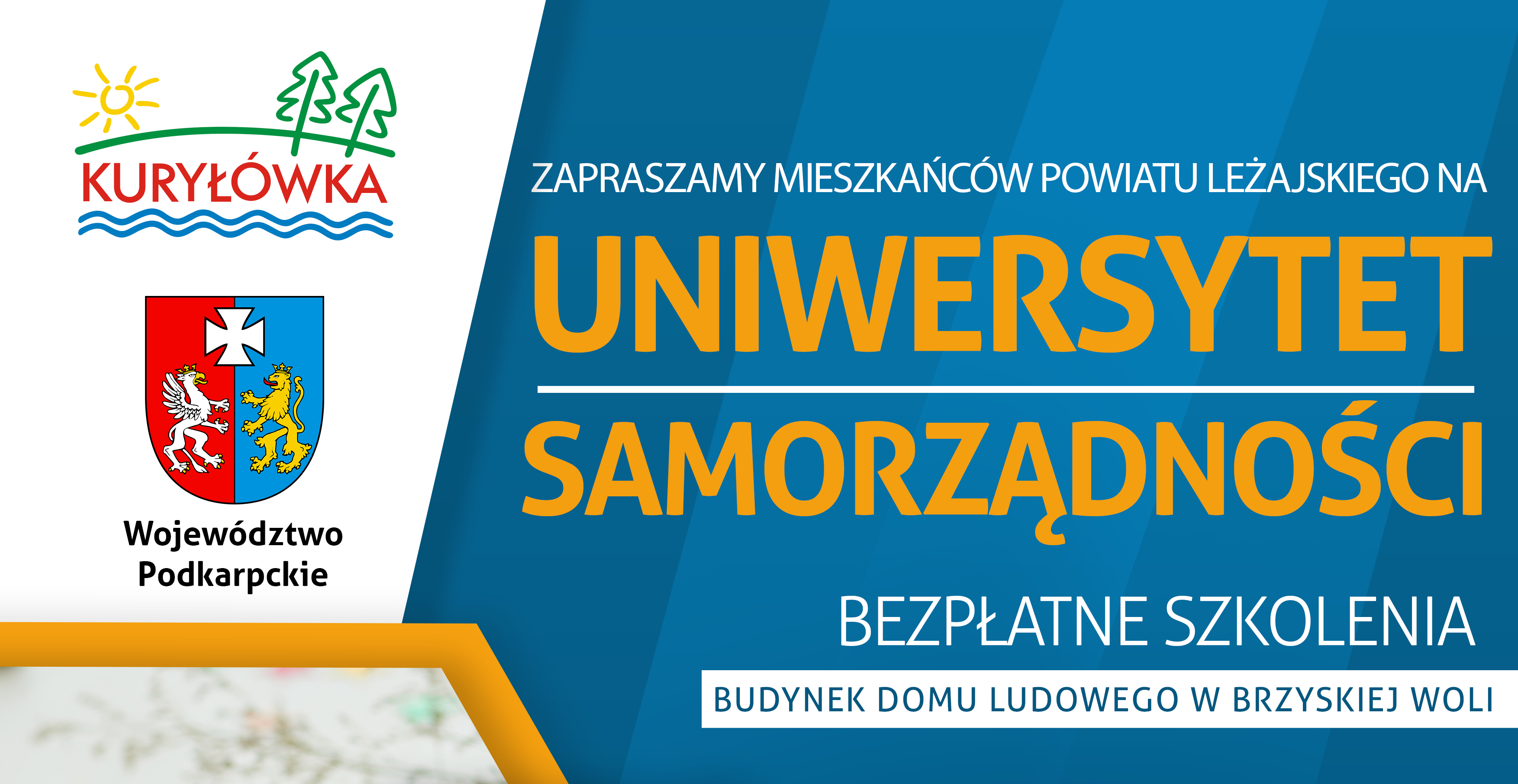 Gmina Kuryłówka zaprasza na bezpłatne szkolenia w ramach Uniwersytetu Samorządności