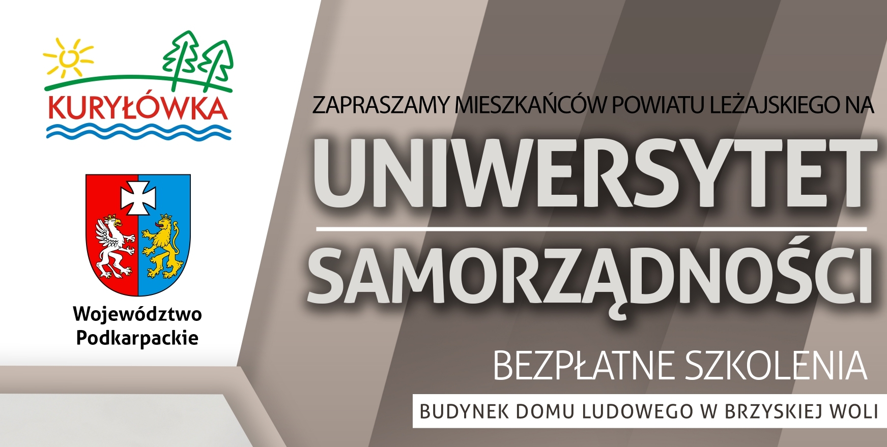Gmina Kuryłówka zaprasza do udziału w bezpłatnych zajęciach w ramach Uniwersytetu Samorządności